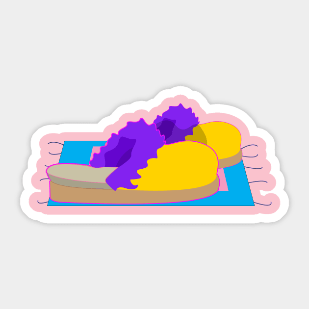 Colorful Slippers Sticker by momomoma